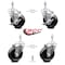 Service Caster 4 Inch Phenolic Wheel Swivel 10mm Threaded Stem Caster Brakes SCC, 2PK SCC-TS20S414-PHS-M1015-2-TLB-2 - alternate 4
